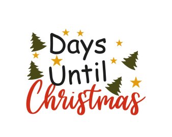 Free Days Until Christmas Vector SVG Cut File