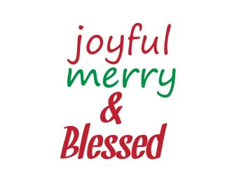 Free Joyfull Merry & Blessed SVG Cut File