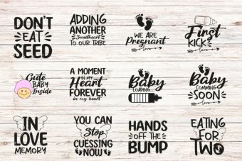 pregnancy announcement gender reveal mom and upcomming baby annoucement saying T-shirt vector