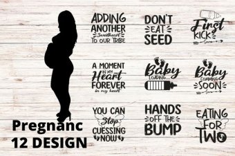 pregnancy announcement gender reveal mom and upcomming baby annoucement saying T-shirt vector