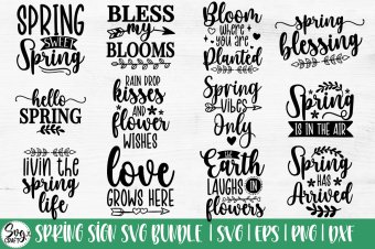Spring Door Sign SVG Bundle I Spring Sign SVG Bundle