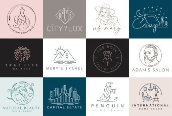 Premade Logo Design - Floral Branding Kit for Small Business - Semi Custom Logo Design - Modern Brand identity for your business